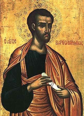 Orthodox icon of Bartholomew the Apostle.