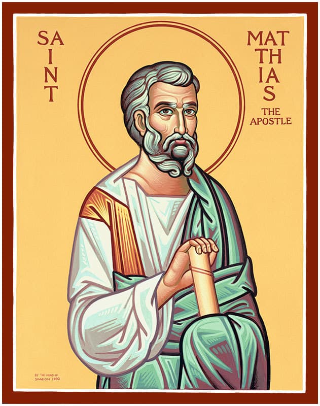 Orthodox icon of Matthias the Apostle.