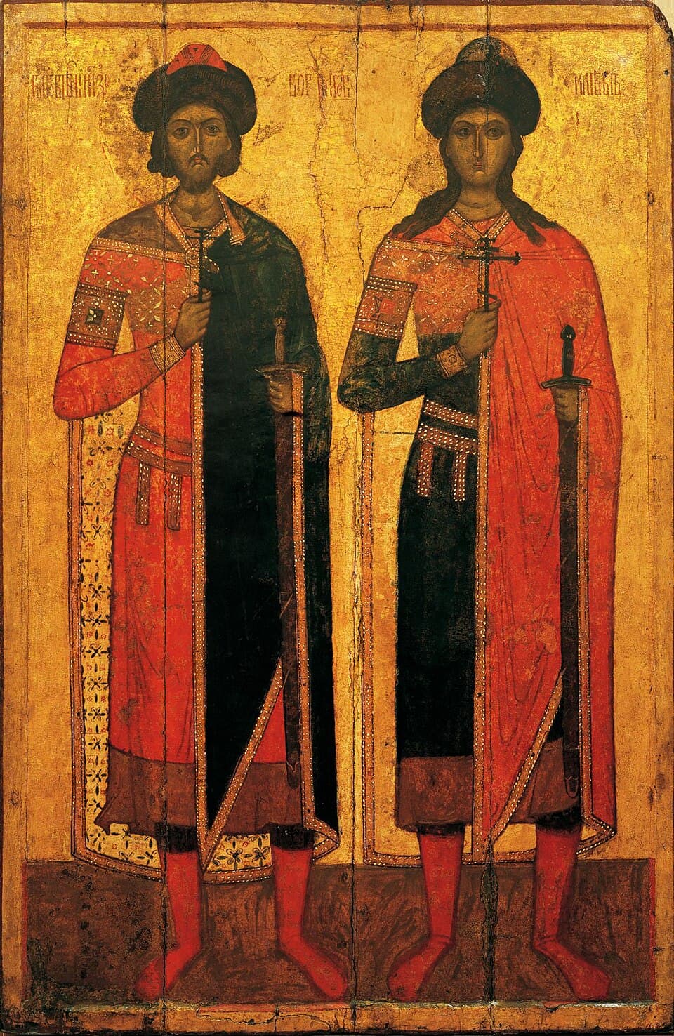 Orthodox icon of Passion-Bearers Boris and Gleb.