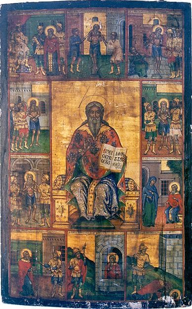 Icon of the Hieromartyr Charalampias, Bishop of Magnesia.