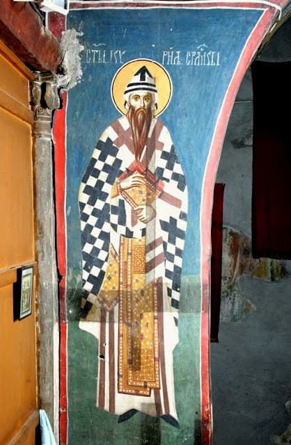 Orthodox icon of Cyril of Jerusalem.