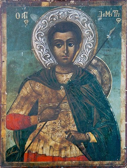 Orthodox icon of Demetrius of Rostov.