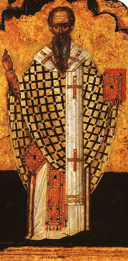 Orthodox icon of Dionysius the Areopagite.