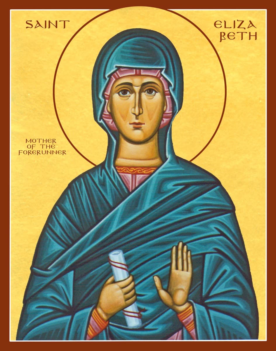 Orthodox icon of Elizabeth, Mother of the Forerunner.