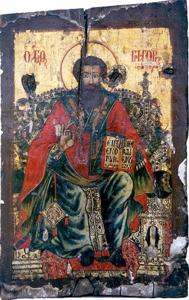 Orthodox icon of Gregory Palamas.