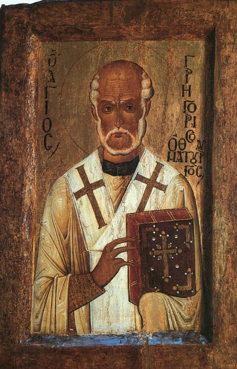 Icon of Saint Gregory the Wonderworker, Bishop of Neo-Caesarea.