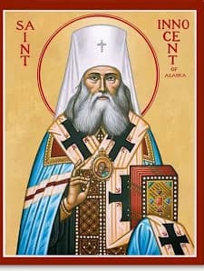 Icon of Saint Innocent, Enlightener of the Aleuts and Apostle to America.