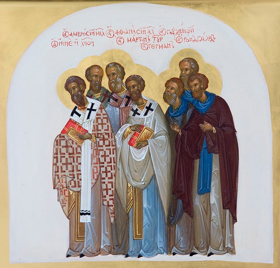 Orthodox icon of Irenaeus of Lyons.