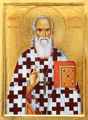 Icon of Saint Justin (Popovich) of Chelije.