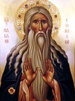 Orthodox icon of Macarius the Egyptian.