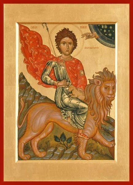 Icon of the Holy Martyr Mamas of Caesarea in Cappadocia.