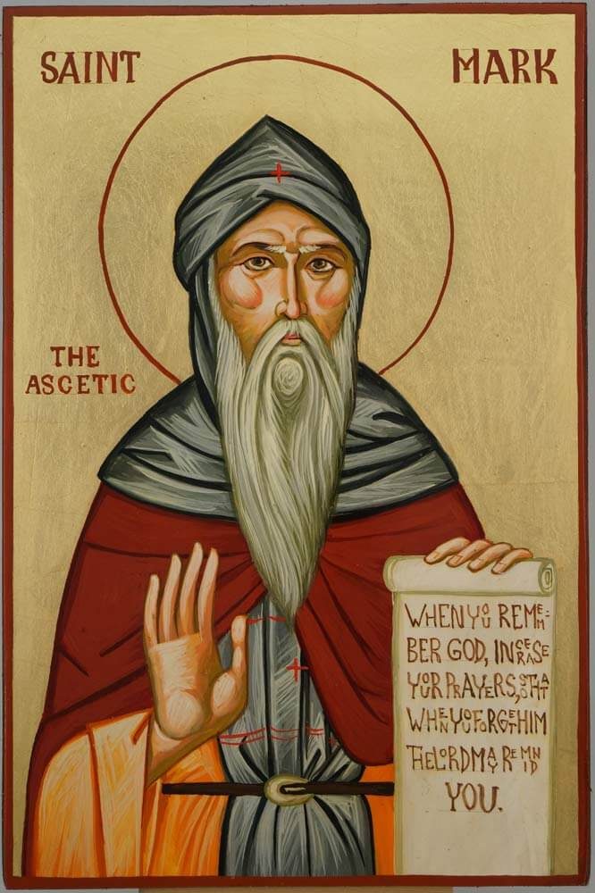Orthodox icon of Mark the Ascetic.