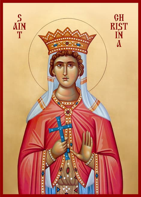 Orthodox icon of Christina of Tyre.