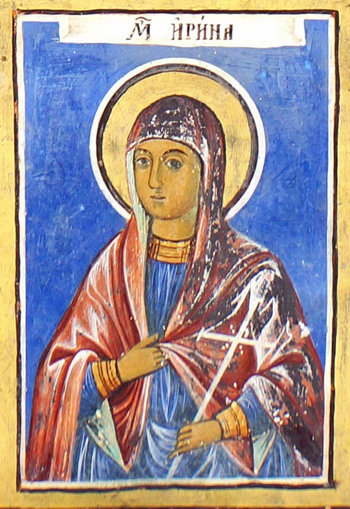 Orthodox icon of Irene of Macedonia.