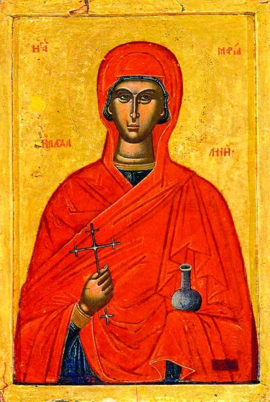 Icon of Saint Mary Magdalene, the Equal-to-the-Apostles and Myrrh-bearer.