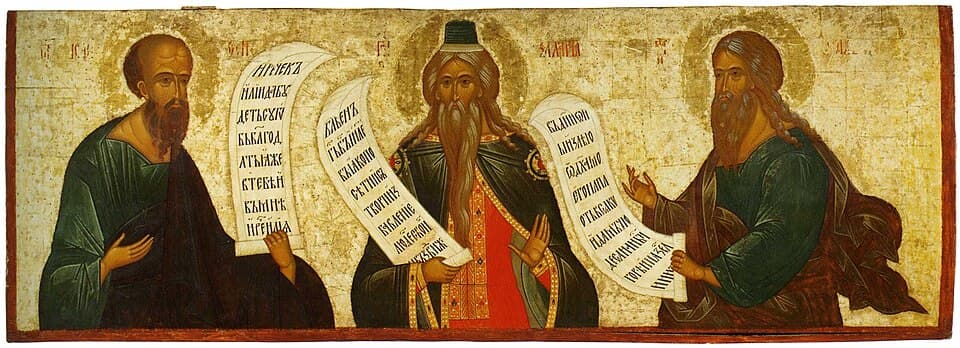 Orthodox icon of Elisha the Prophet.
