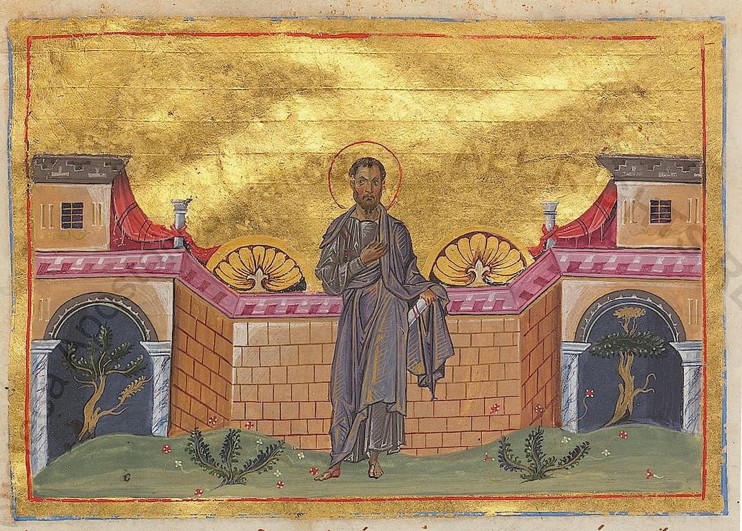 Menologion of Basil II miniature of the Holy Prophet Obadiah.