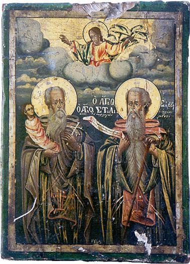 Orthodox icon of Sabbas the Sanctified.