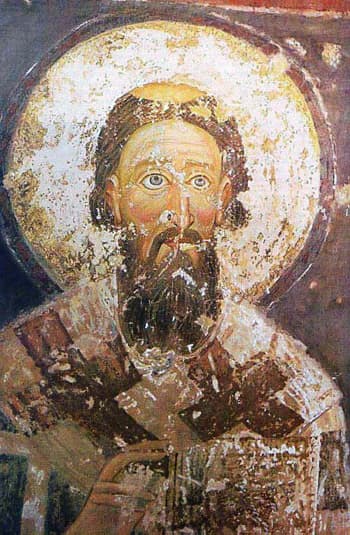 Orthodox icon of Sava, First Archbishop of Serbia.