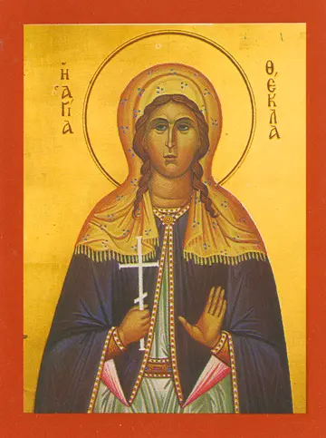 Icon of the Holy First Female Martyr Thekla of Iconium, Equal-to-the-Apostles.