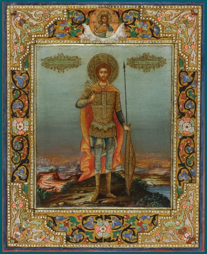 Icon of the Great-martyr Theodore the Tyro (the Recruit), by O. Chirikov, 1891.