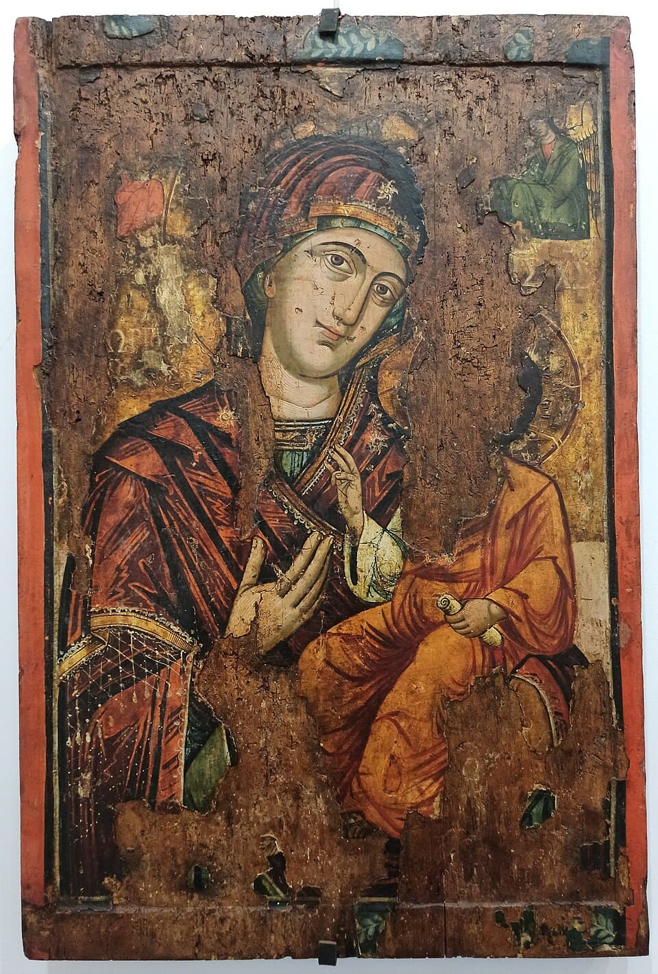 Seventeenth-century icon of the Most Holy Theotokos Hodegetria from Nesebar.