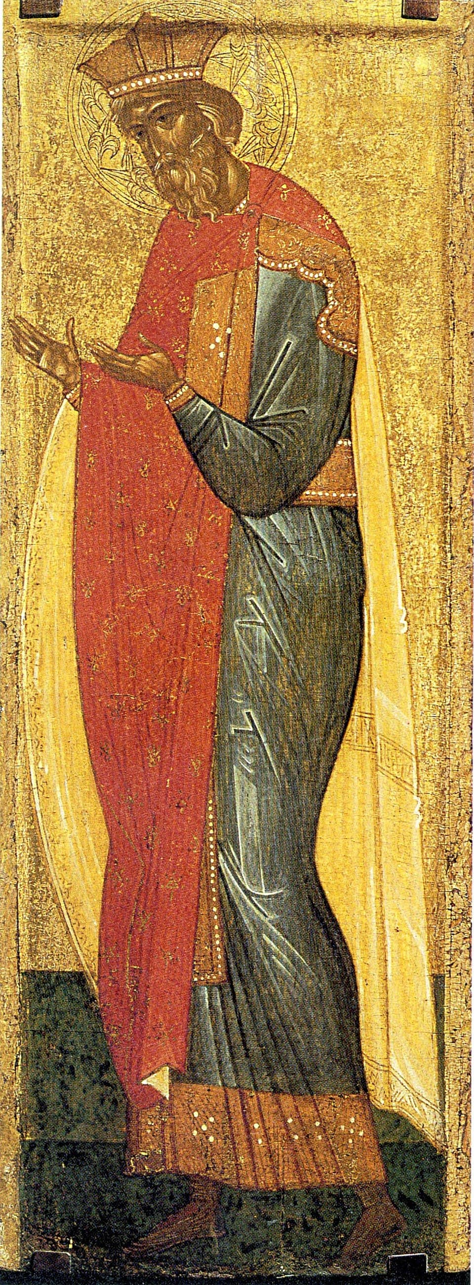 Fifteenth-century icon of Holy Great Prince Vladimir of Kiev, Equal-to-the-Apostles.